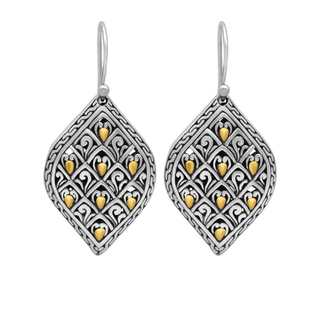 NWOT DEVATA 18K Gold Accented Sterling Silver Earrings